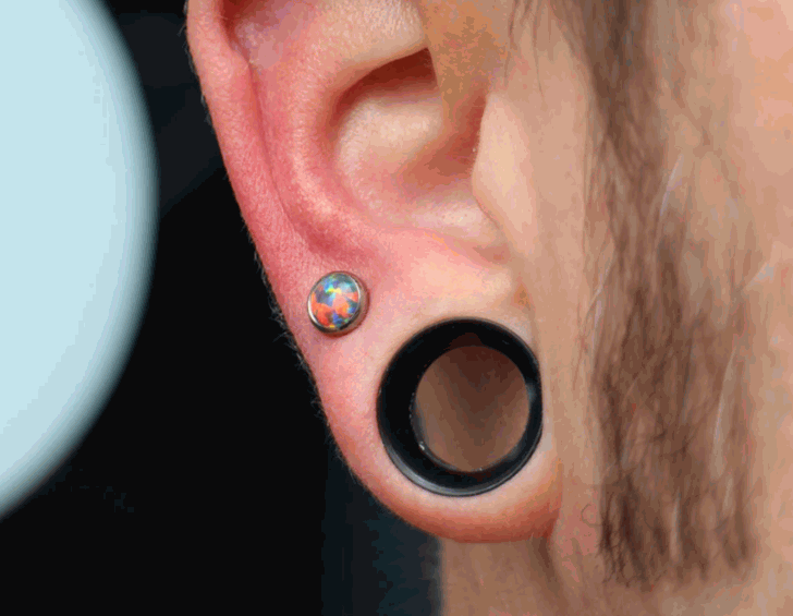 Earlobe gauging