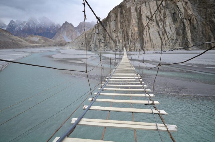 8. Hussaini Hanging Bridge, Northern Pakistan | Most Dangerous Bridges in the World