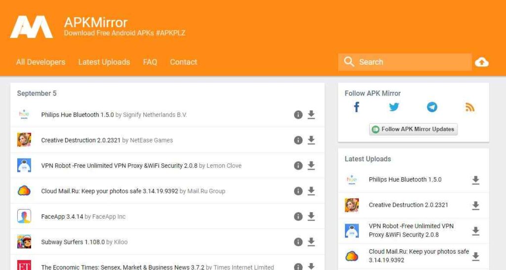 Best Sites to Download APK files in 2020