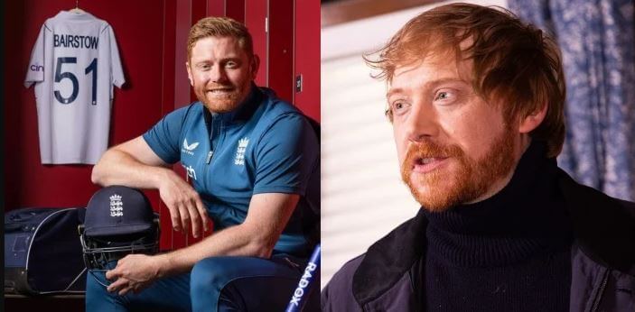 Jonny Bairstow and Rupert Grint